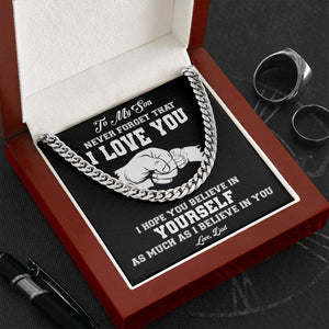 To My Son | I Believe In You 🖤 | Jewelry | C30184T, C30184TG, lx-C30184, PB23-WOOD, PROD-1918138, PT-1772, USER-43062 | TageUnlimited