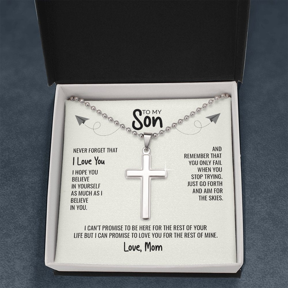 To My Son | I Believe In You 💙 | Jewelry | A1014T, E070T, lx-E070, PB23-WOOD, PROD-1834079, PT-1512, TNM-1, USER-43062 | TageUnlimited