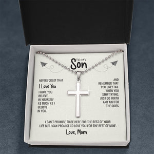To My Son | I Believe In You 💙 | Jewelry | A1014T, E070T, lx-E070, PB23-WOOD, PROD-1834079, PT-1512, TNM-1, USER-43062 | TageUnlimited