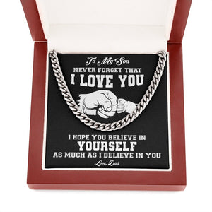 To My Son | I Believe In You 🖤 | Jewelry | C30184T, C30184TG, lx-C30184, PB23-WOOD, PROD-1918138, PT-1772, USER-43062 | TageUnlimited