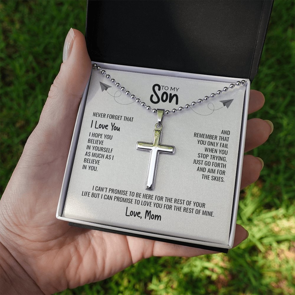 To My Son | I Believe In You 💙 | Jewelry | A1014T, E070T, lx-E070, PB23-WOOD, PROD-1834079, PT-1512, TNM-1, USER-43062 | TageUnlimited