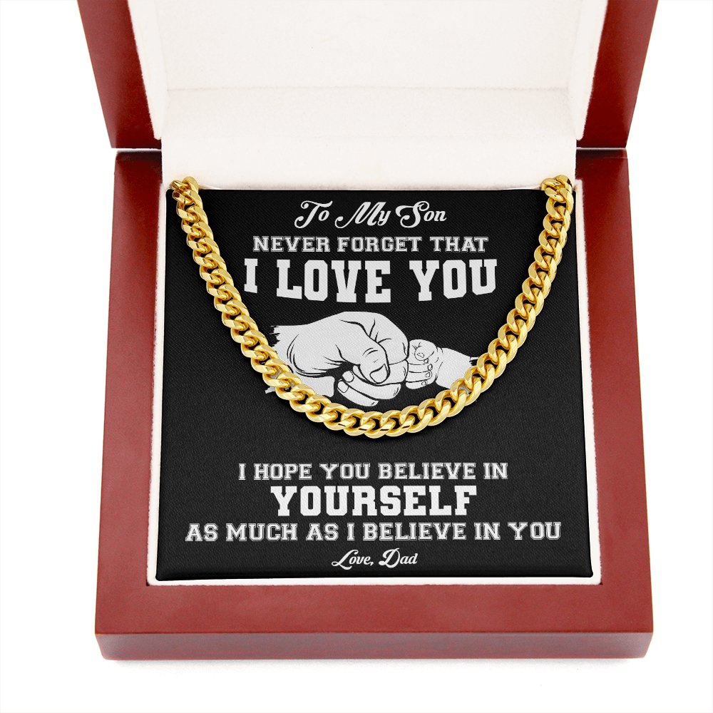 To My Son | I Believe In You 🖤 | Jewelry | C30184T, C30184TG, lx-C30184, PB23-WOOD, PROD-1918138, PT-1772, USER-43062 | TageUnlimited