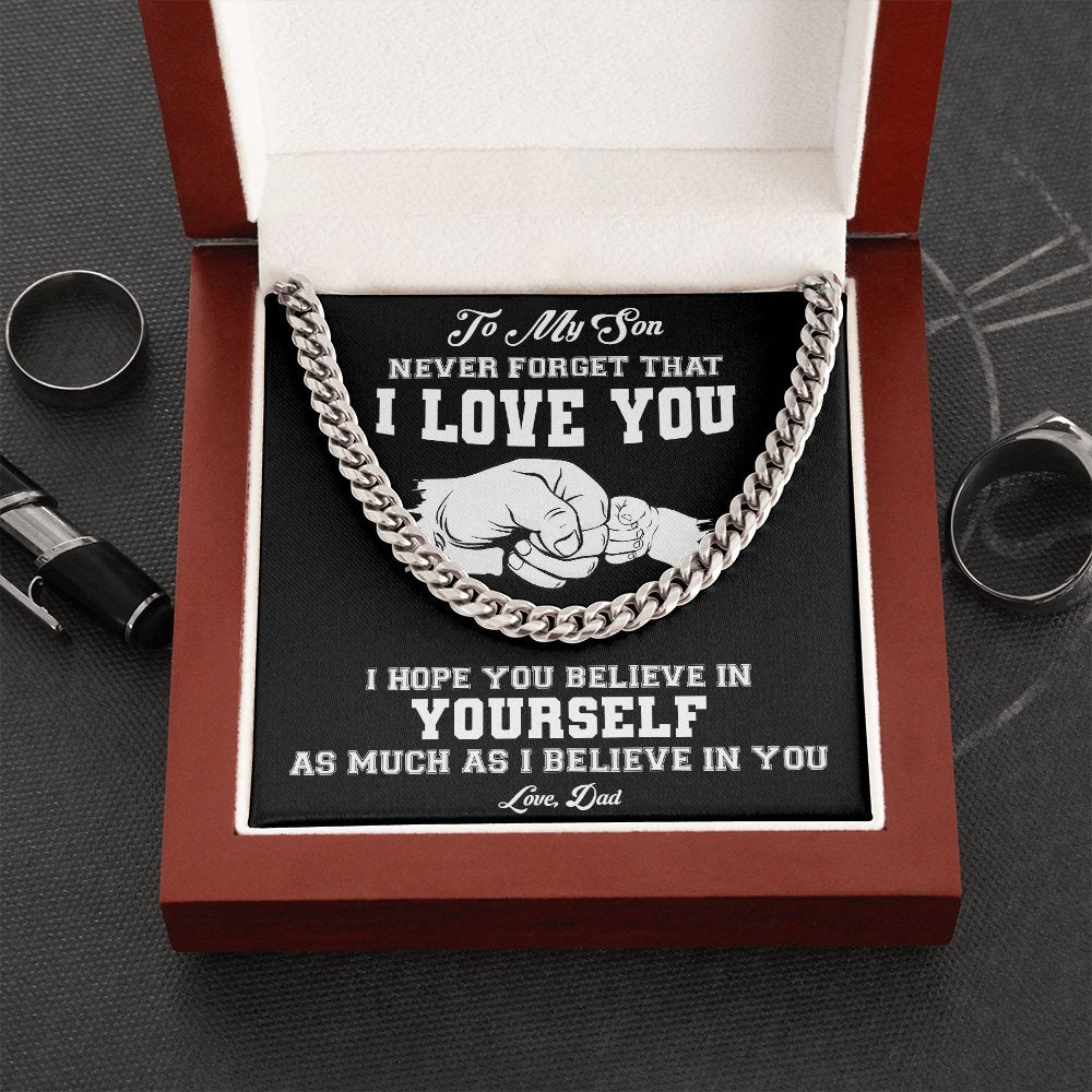 To My Son | I Believe In You 🖤 | Jewelry | C30184T, C30184TG, lx-C30184, PB23-WOOD, PROD-1918138, PT-1772, USER-43062 | TageUnlimited