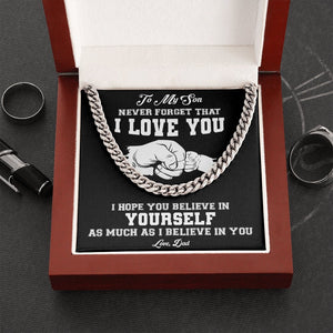 To My Son | I Believe In You 🖤 | Jewelry | C30184T, C30184TG, lx-C30184, PB23-WOOD, PROD-1918138, PT-1772, USER-43062 | TageUnlimited
