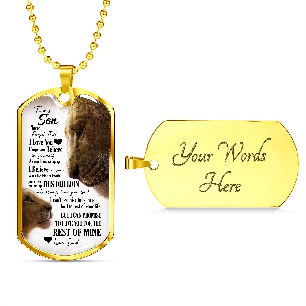 To My Son | I Hope You Believe In Yourself 🤎🖤 | Jewelry | A1014T, A1014TG, G007T, G007TG, lx-G007, PROD-1946325, PT-133, TNM-1, USER-43062 | TageUnlimited