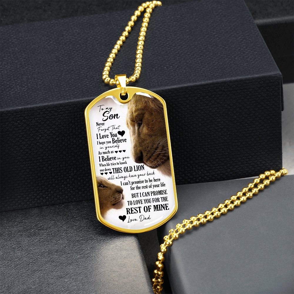 To My Son | I Hope You Believe In Yourself 🤎🖤 | Jewelry | A1014T, A1014TG, G007T, G007TG, lx-G007, PROD-1946325, PT-133, TNM-1, USER-43062 | TageUnlimited