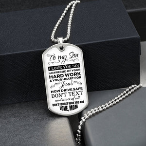 To My Son | I Love You So | Jewelry | A1014T, A1014TG, G007T, G007TG, lx-G007, PROD-1957295, PT-133, TNM-1, USER-43062 | TageUnlimited