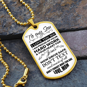 To My Son | I Love You So | Jewelry | A1014T, A1014TG, G007T, G007TG, lx-G007, PROD-1957295, PT-133, TNM-1, USER-43062 | TageUnlimited