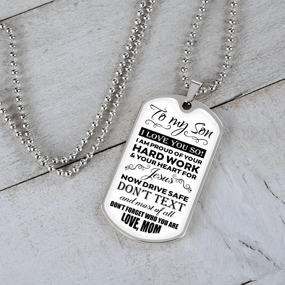 To My Son | I Love You So | Jewelry | A1014T, A1014TG, G007T, G007TG, lx-G007, PROD-1957295, PT-133, TNM-1, USER-43062 | TageUnlimited