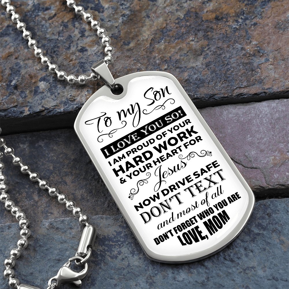 To My Son | I Love You So | Jewelry | A1014T, A1014TG, G007T, G007TG, lx-G007, PROD-1957295, PT-133, TNM-1, USER-43062 | TageUnlimited