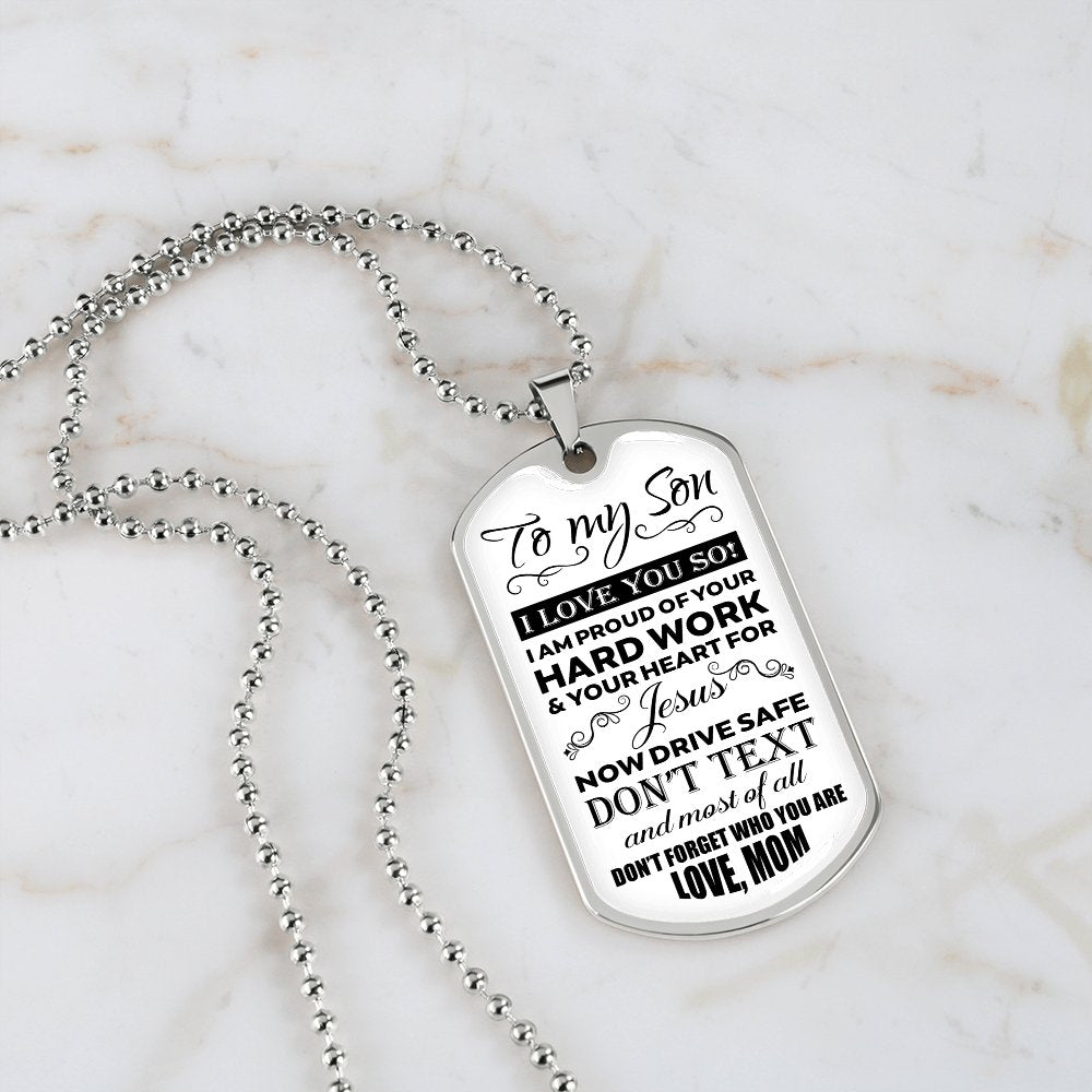 To My Son | I Love You So | Jewelry | A1014T, A1014TG, G007T, G007TG, lx-G007, PROD-1957295, PT-133, TNM-1, USER-43062 | TageUnlimited