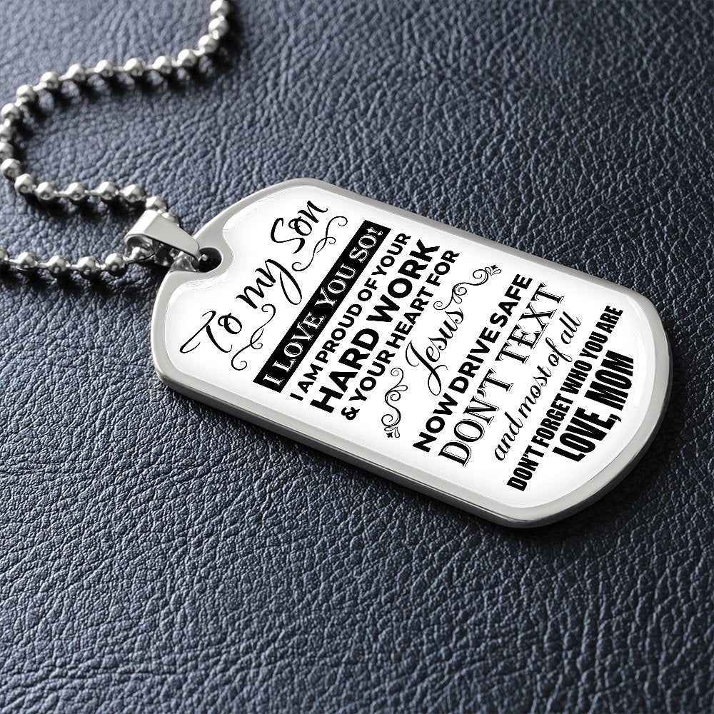 To My Son | I Love You So | Jewelry | A1014T, A1014TG, G007T, G007TG, lx-G007, PROD-1957295, PT-133, TNM-1, USER-43062 | TageUnlimited