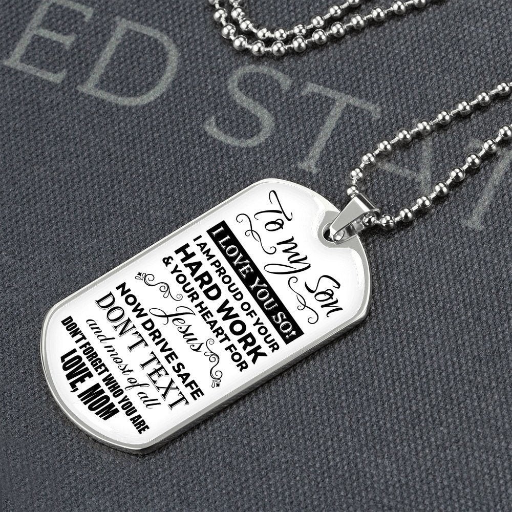 To My Son | I Love You So | Jewelry | A1014T, A1014TG, G007T, G007TG, lx-G007, PROD-1957295, PT-133, TNM-1, USER-43062 | TageUnlimited