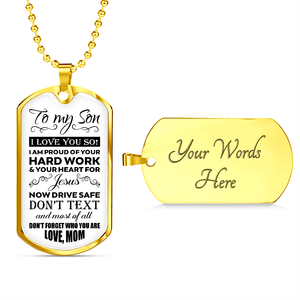 To My Son | I Love You So | Jewelry | A1014T, A1014TG, G007T, G007TG, lx-G007, PROD-1957295, PT-133, TNM-1, USER-43062 | TageUnlimited