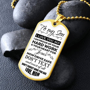 To My Son | I Love You So | Jewelry | A1014T, A1014TG, G007T, G007TG, lx-G007, PROD-1957295, PT-133, TNM-1, USER-43062 | TageUnlimited