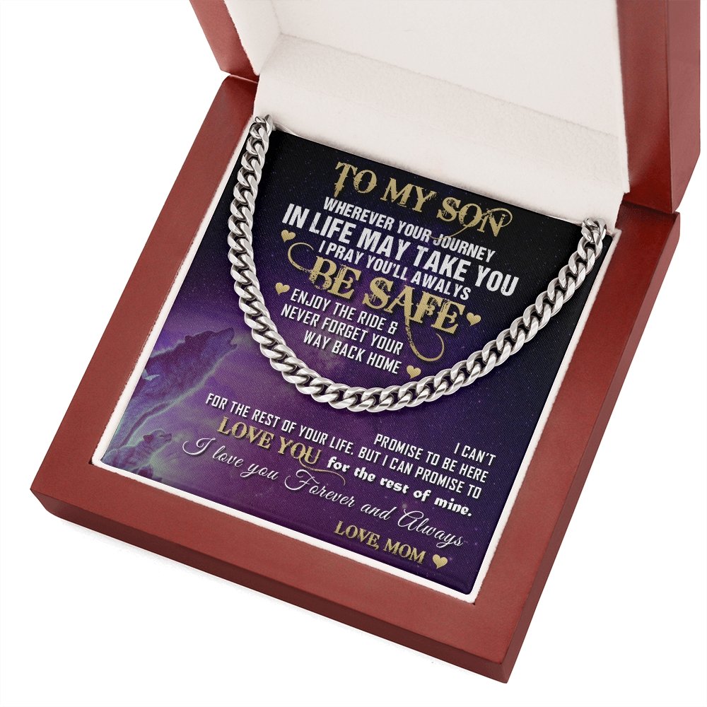 To My Son | I Pray You'll Always Be Safe 🙏💜 | Jewelry | C30184T, C30184TG, lx-C30184, PB23-WOOD, PROD-1921824, PT-1772, USER-43062 | TageUnlimited