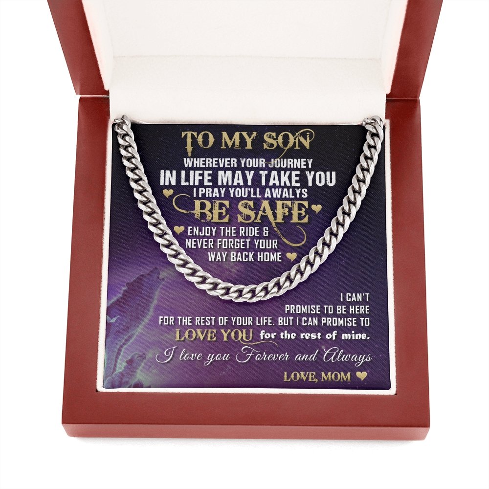To My Son | I Pray You'll Always Be Safe 🙏💜 | Jewelry | C30184T, C30184TG, lx-C30184, PB23-WOOD, PROD-1921824, PT-1772, USER-43062 | TageUnlimited
