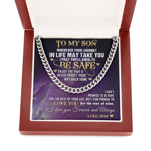 To My Son | I Pray You'll Always Be Safe 🙏💜 | Jewelry | C30184T, C30184TG, lx-C30184, PB23-WOOD, PROD-1921824, PT-1772, USER-43062 | TageUnlimited