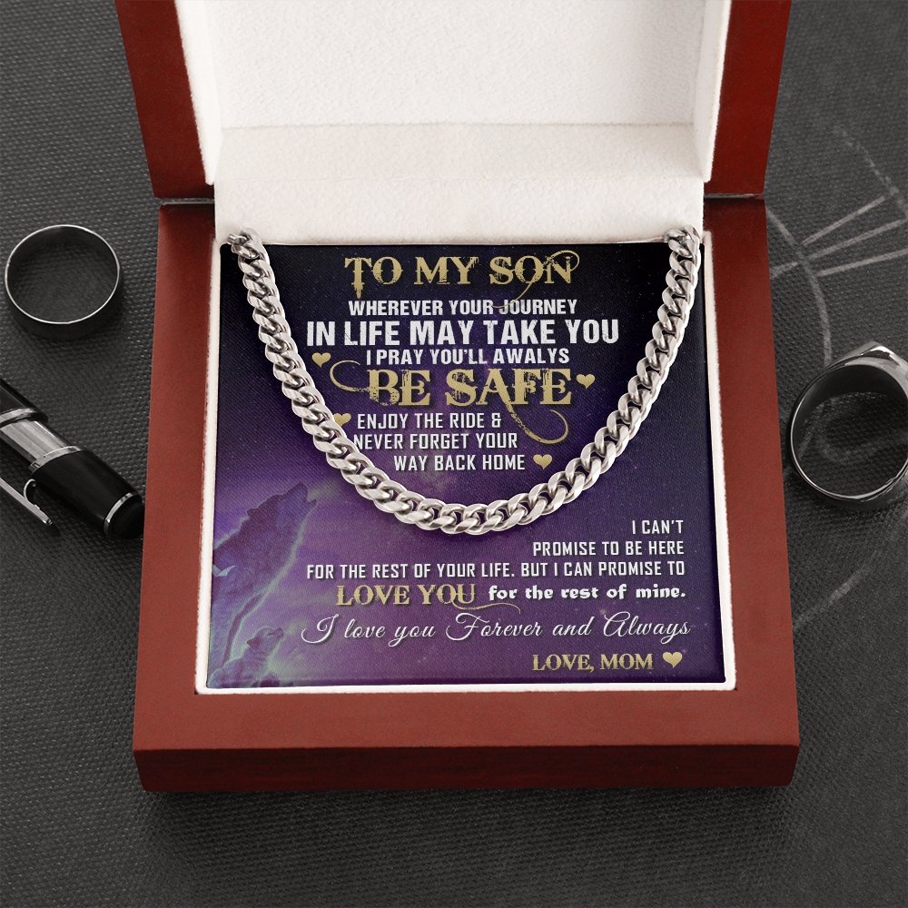 To My Son | I Pray You'll Always Be Safe 🙏💜 | Jewelry | C30184T, C30184TG, lx-C30184, PB23-WOOD, PROD-1921824, PT-1772, USER-43062 | TageUnlimited