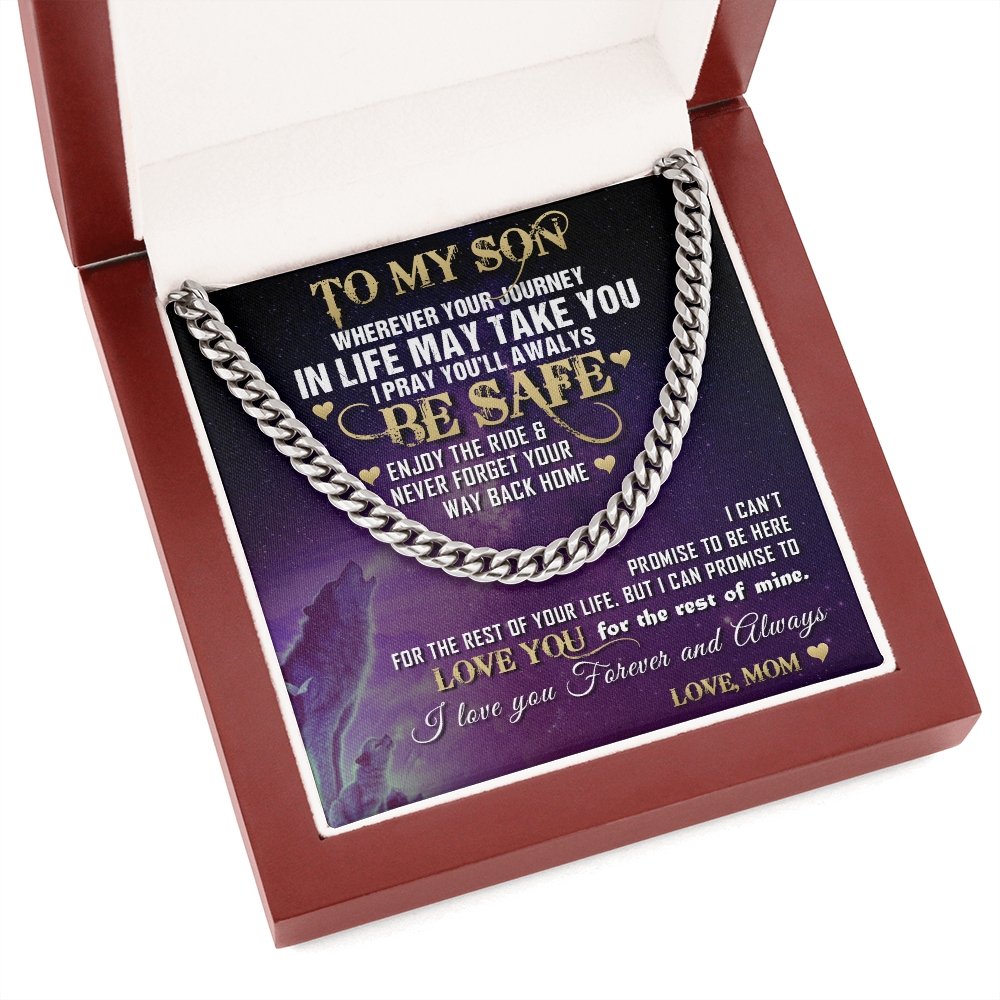 To My Son | I Pray You'll Always Be Safe 🙏💜 | Jewelry | C30184T, C30184TG, lx-C30184, PB23-WOOD, PROD-1921824, PT-1772, USER-43062 | TageUnlimited