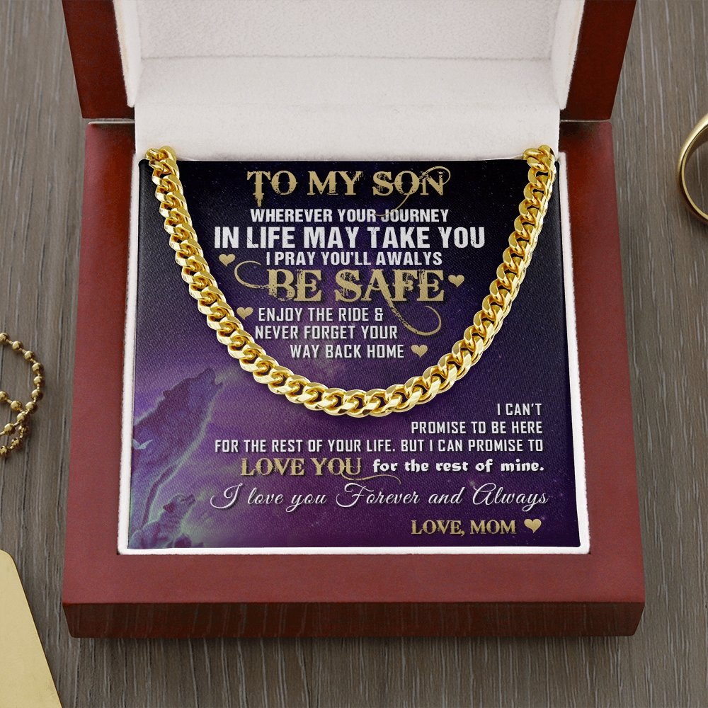 To My Son | I Pray You'll Always Be Safe 🙏💜 | Jewelry | C30184T, C30184TG, lx-C30184, PB23-WOOD, PROD-1921824, PT-1772, USER-43062 | TageUnlimited