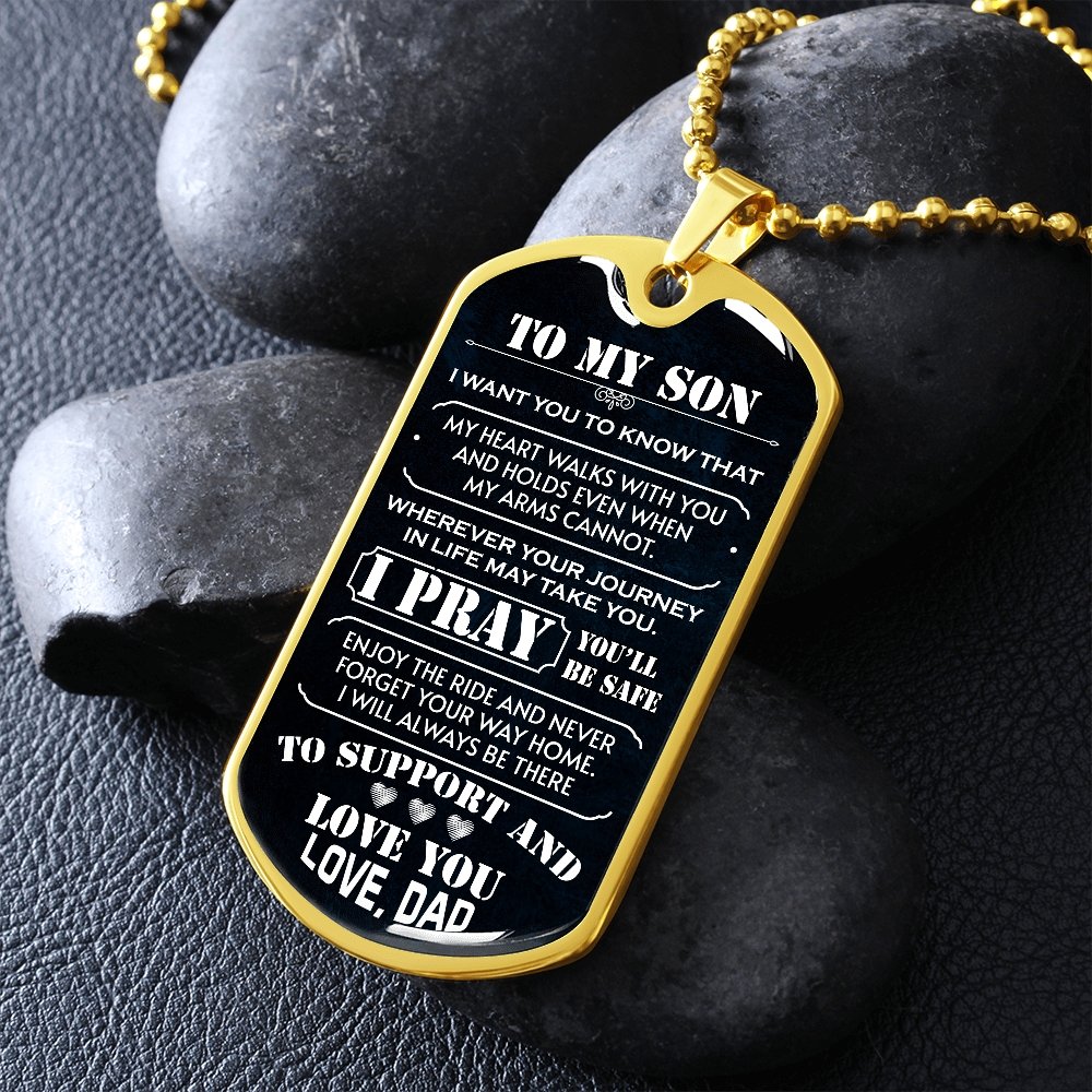 To My Son | I Pray You'll Be Safe 🙏 | Jewelry | A1014T, A1014TG, G007T, G007TG, lx-G007, PROD-1942600, PT-133, TNM-1, USER-43062 | TageUnlimited
