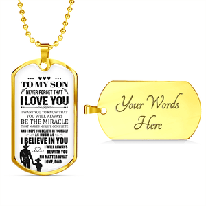 To My Son | I Will Always Be With You | Jewelry | A1014T, A1014TG, G007T, G007TG, lx-G007, PROD-1957305, PT-133, TNM-1, USER-43062 | TageUnlimited