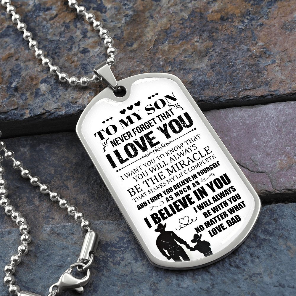 To My Son | I Will Always Be With You | Jewelry | A1014T, A1014TG, G007T, G007TG, lx-G007, PROD-1957305, PT-133, TNM-1, USER-43062 | TageUnlimited