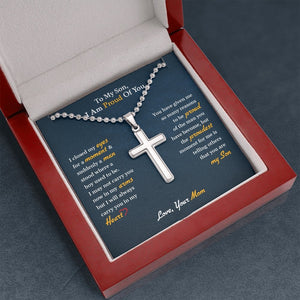 To My Son | I Will Always Carry You In My Heart 💙✝️ | Jewelry | A1014T, E070T, lx-E070, PB23-WOOD, PROD-1868439, PT-1512, TNM-1, USER-43062 | TageUnlimited