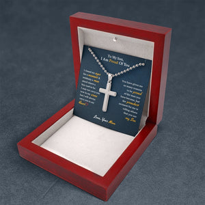 To My Son | I Will Always Carry You In My Heart 💙✝️ | Jewelry | A1014T, E070T, lx-E070, PB23-WOOD, PROD-1868439, PT-1512, TNM-1, USER-43062 | TageUnlimited