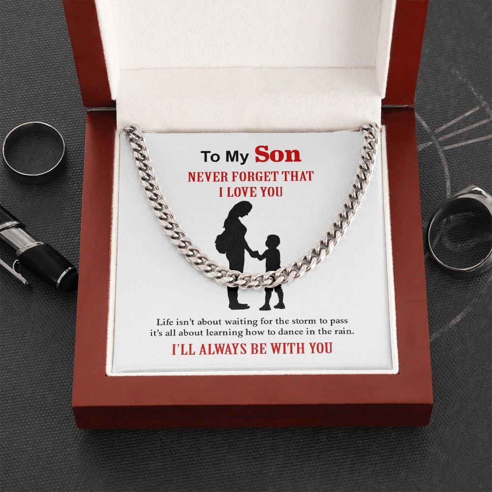To My Son | I'll Always Be With You ❤️💖 | Jewelry | C30184T, C30184TG, lx-C30184, PB23-WOOD, PROD-1922702, PT-1772, USER-43062 | TageUnlimited