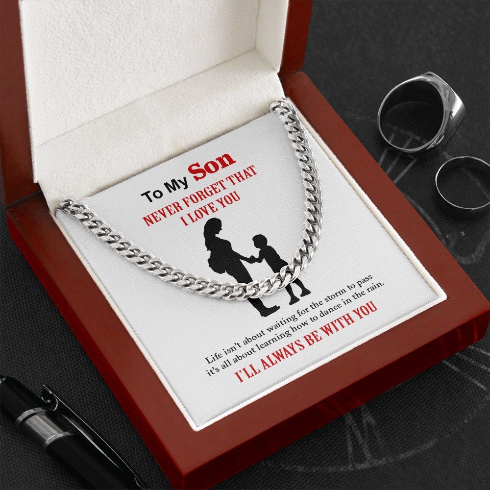 To My Son | I'll Always Be With You ❤️💖 | Jewelry | C30184T, C30184TG, lx-C30184, PB23-WOOD, PROD-1922702, PT-1772, USER-43062 | TageUnlimited