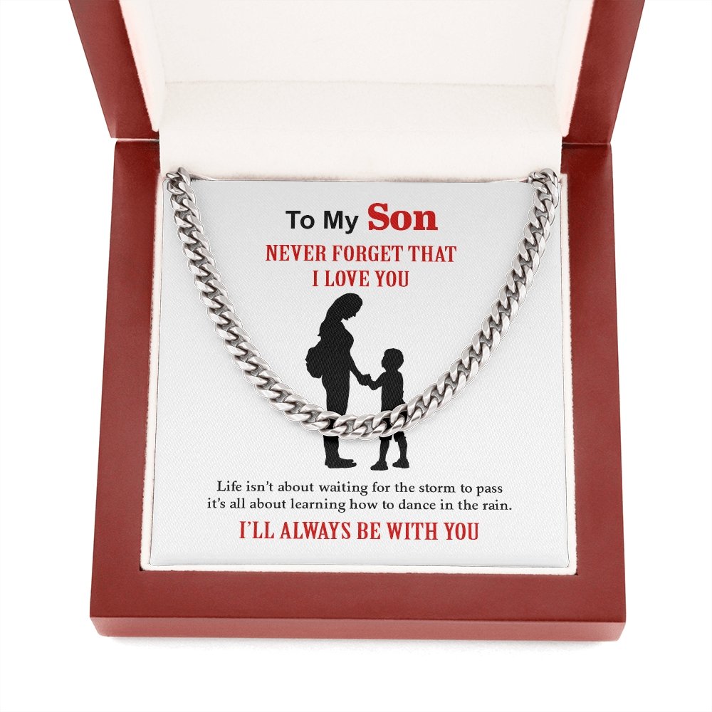 To My Son | I'll Always Be With You ❤️💖 | Jewelry | C30184T, C30184TG, lx-C30184, PB23-WOOD, PROD-1922702, PT-1772, USER-43062 | TageUnlimited