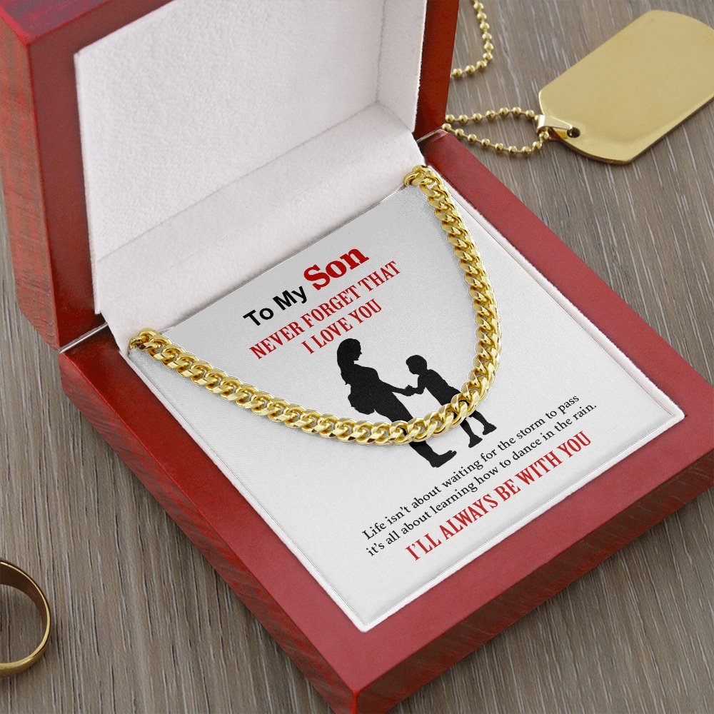 To My Son | I'll Always Be With You ❤️💖 | Jewelry | C30184T, C30184TG, lx-C30184, PB23-WOOD, PROD-1922702, PT-1772, USER-43062 | TageUnlimited