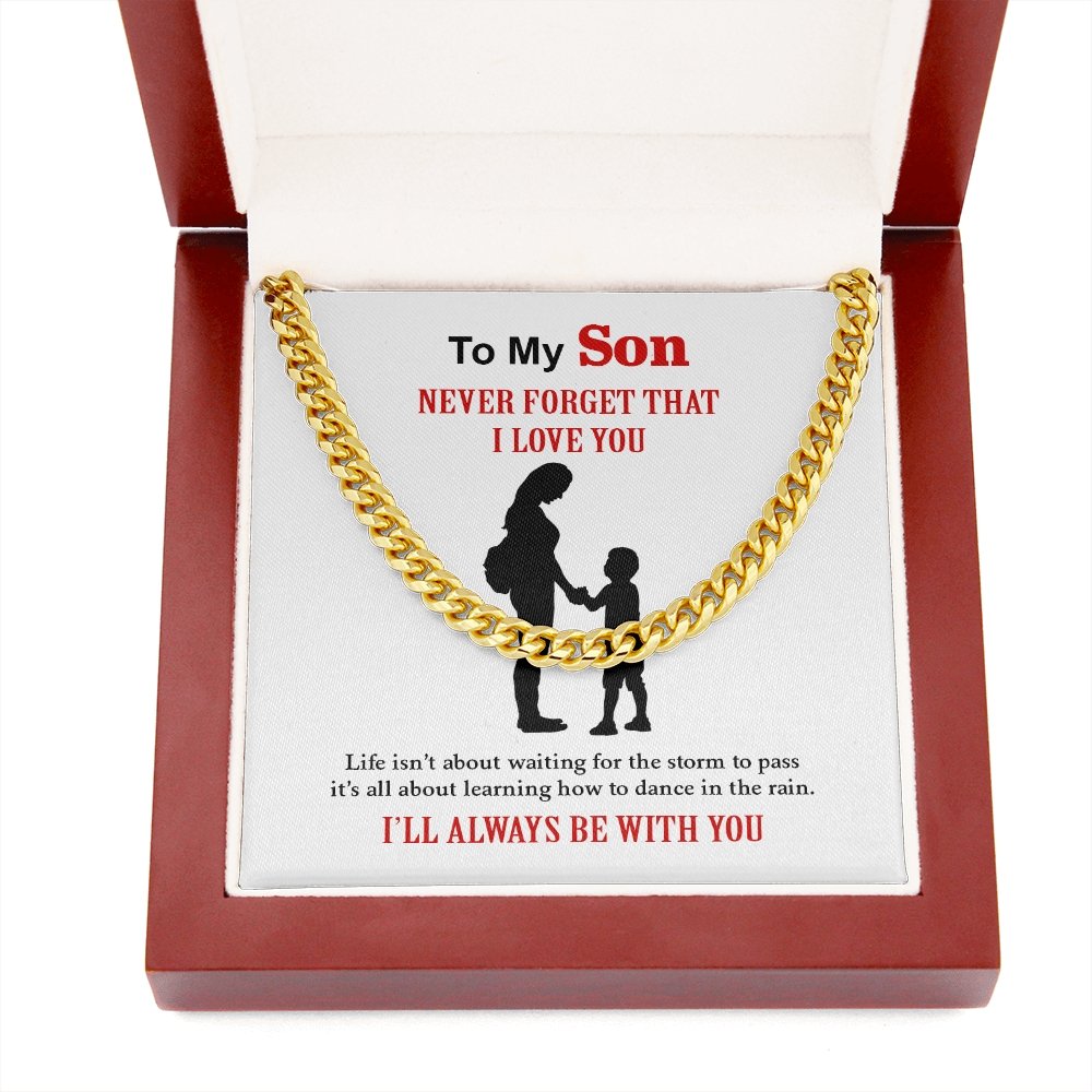 To My Son | I'll Always Be With You ❤️💖 | Jewelry | C30184T, C30184TG, lx-C30184, PB23-WOOD, PROD-1922702, PT-1772, USER-43062 | TageUnlimited
