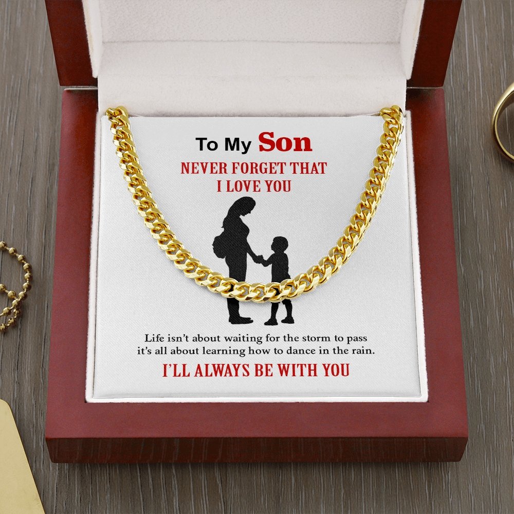 To My Son | I'll Always Be With You ❤️💖 | Jewelry | C30184T, C30184TG, lx-C30184, PB23-WOOD, PROD-1922702, PT-1772, USER-43062 | TageUnlimited