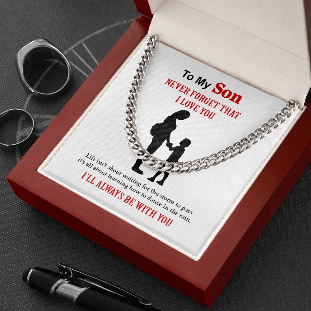 To My Son | I'll Always Be With You ❤️💖 | Jewelry | C30184T, C30184TG, lx-C30184, PB23-WOOD, PROD-1922702, PT-1772, USER-43062 | TageUnlimited