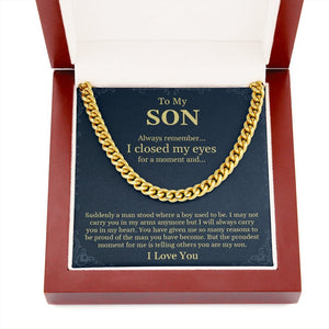 To My Son | I'll Always Carry You In My Heart ❤️💎 | Jewelry | C30184T, C30184TG, lx-C30184, PB23-WOOD, PROD-1831513, PT-1772, USER-43062 | TageUnlimited