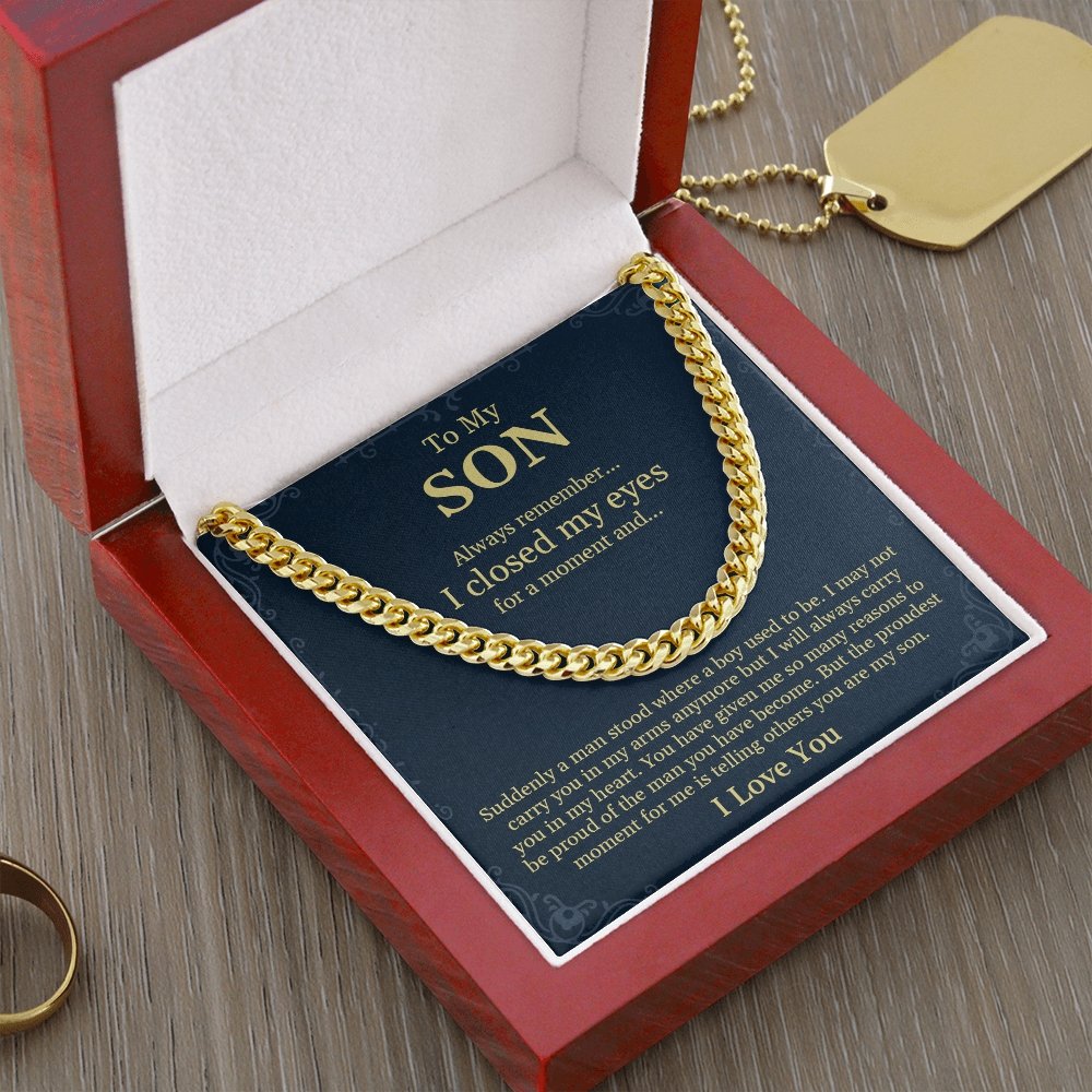 To My Son | I'll Always Carry You In My Heart ❤️💎 | Jewelry | C30184T, C30184TG, lx-C30184, PB23-WOOD, PROD-1831513, PT-1772, USER-43062 | TageUnlimited