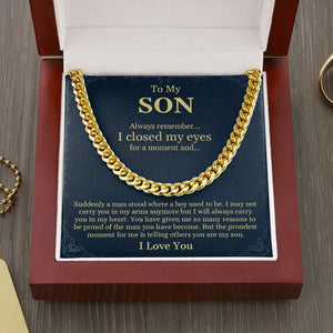 To My Son | I'll Always Carry You In My Heart ❤️💎 | Jewelry | C30184T, C30184TG, lx-C30184, PB23-WOOD, PROD-1831513, PT-1772, USER-43062 | TageUnlimited