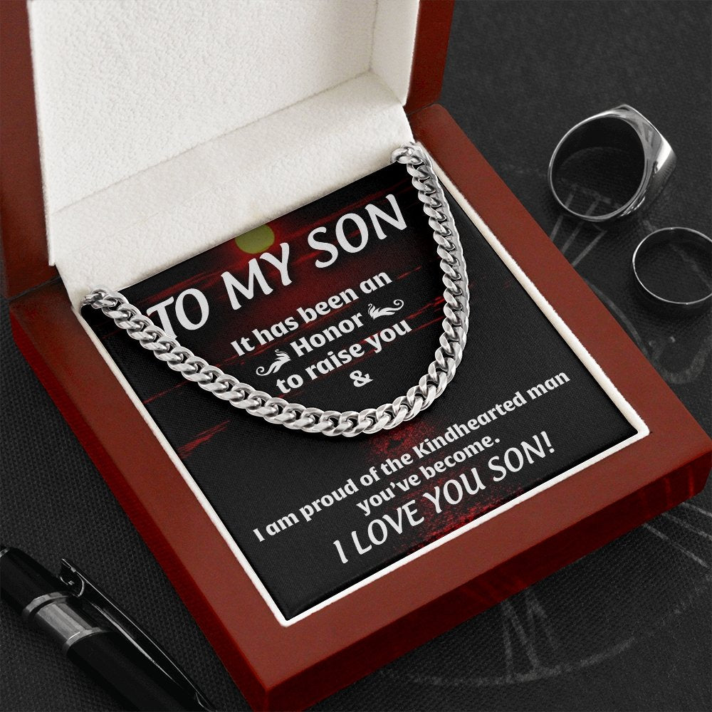 To My Son | It Has Been An Honor | Jewelry | C30184T, C30184TG, lx-C30184, PB23-WOOD, PROD-1952992, PT-1772, USER-43062 | TageUnlimited