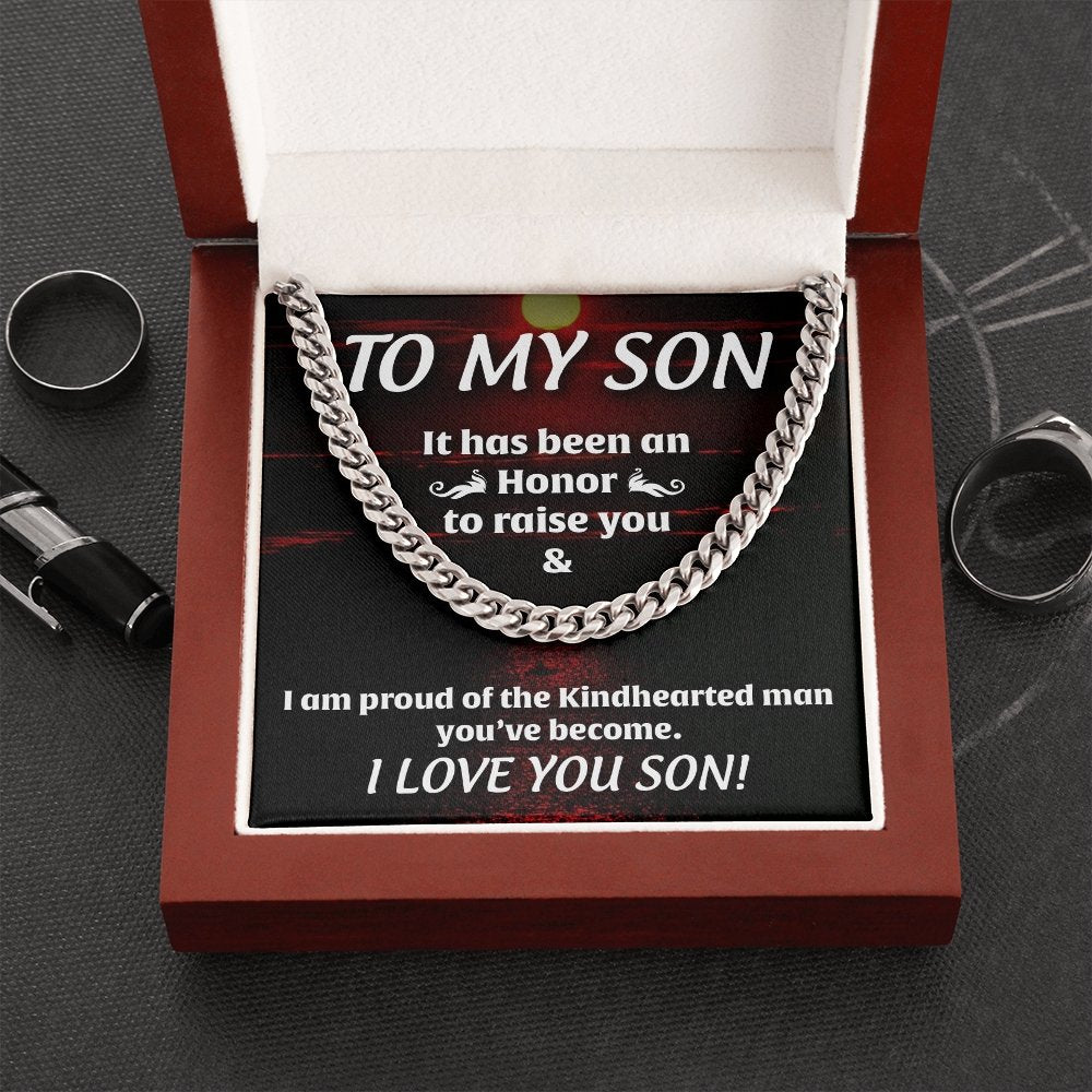 To My Son | It Has Been An Honor | Jewelry | C30184T, C30184TG, lx-C30184, PB23-WOOD, PROD-1952992, PT-1772, USER-43062 | TageUnlimited