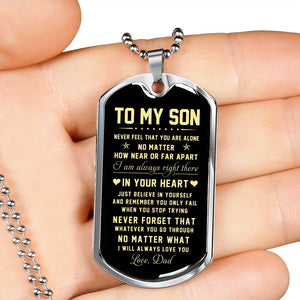 To My Son | Just Believe In Yourself | Jewelry | TageUnlimited