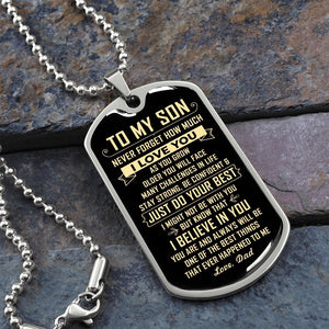 To My Son | Just Do Your Best | Jewelry | A1014T, A1014TG, G007T, G007TG, lx-G007, PROD-1946239, PT-133, TNM-1, USER-43062 | TageUnlimited