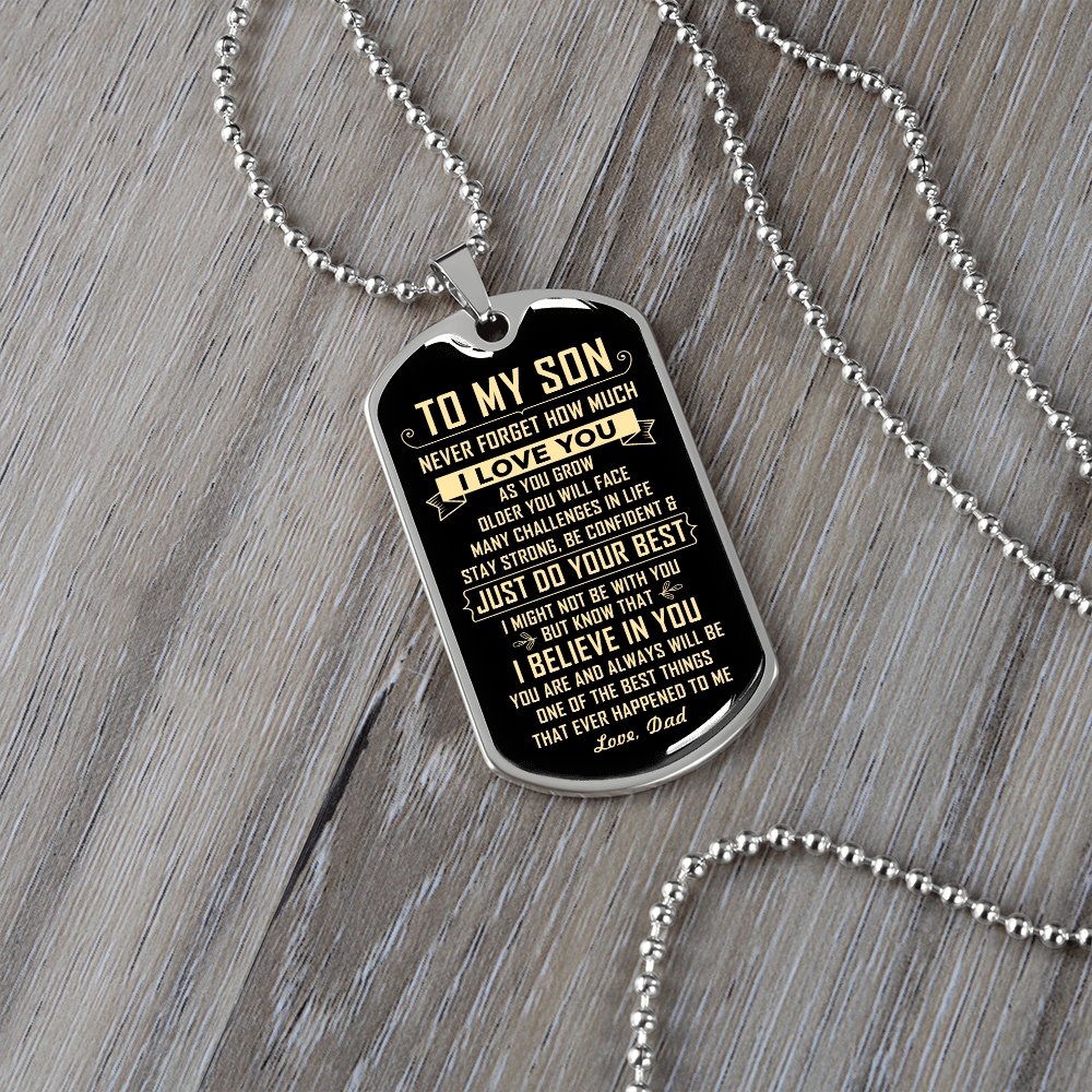 To My Son | Just Do Your Best | Jewelry | A1014T, A1014TG, G007T, G007TG, lx-G007, PROD-1946239, PT-133, TNM-1, USER-43062 | TageUnlimited