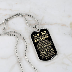 To My Son | Just Do Your Best | Jewelry | A1014T, A1014TG, G007T, G007TG, lx-G007, PROD-1946239, PT-133, TNM-1, USER-43062 | TageUnlimited