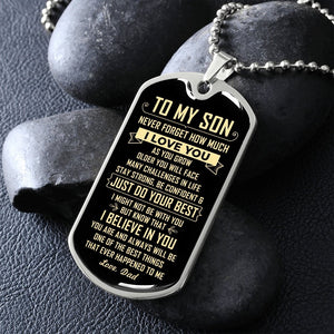 To My Son | Just Do Your Best | Jewelry | A1014T, A1014TG, G007T, G007TG, lx-G007, PROD-1946239, PT-133, TNM-1, USER-43062 | TageUnlimited