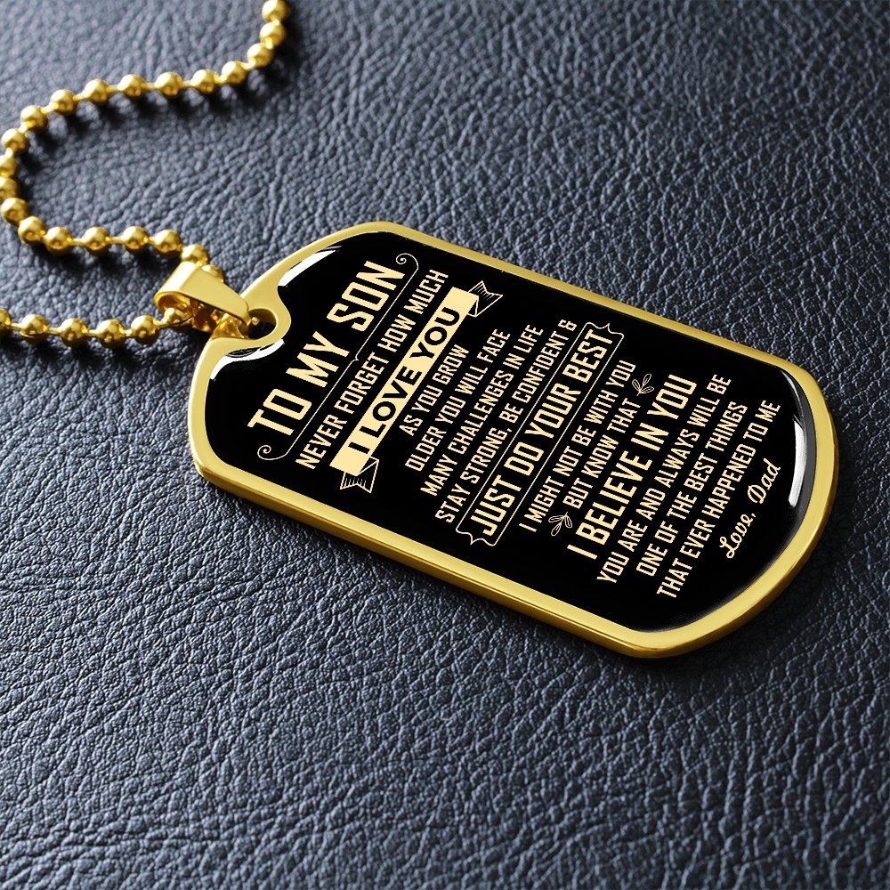 To My Son | Just Do Your Best | Jewelry | A1014T, A1014TG, G007T, G007TG, lx-G007, PROD-1946239, PT-133, TNM-1, USER-43062 | TageUnlimited