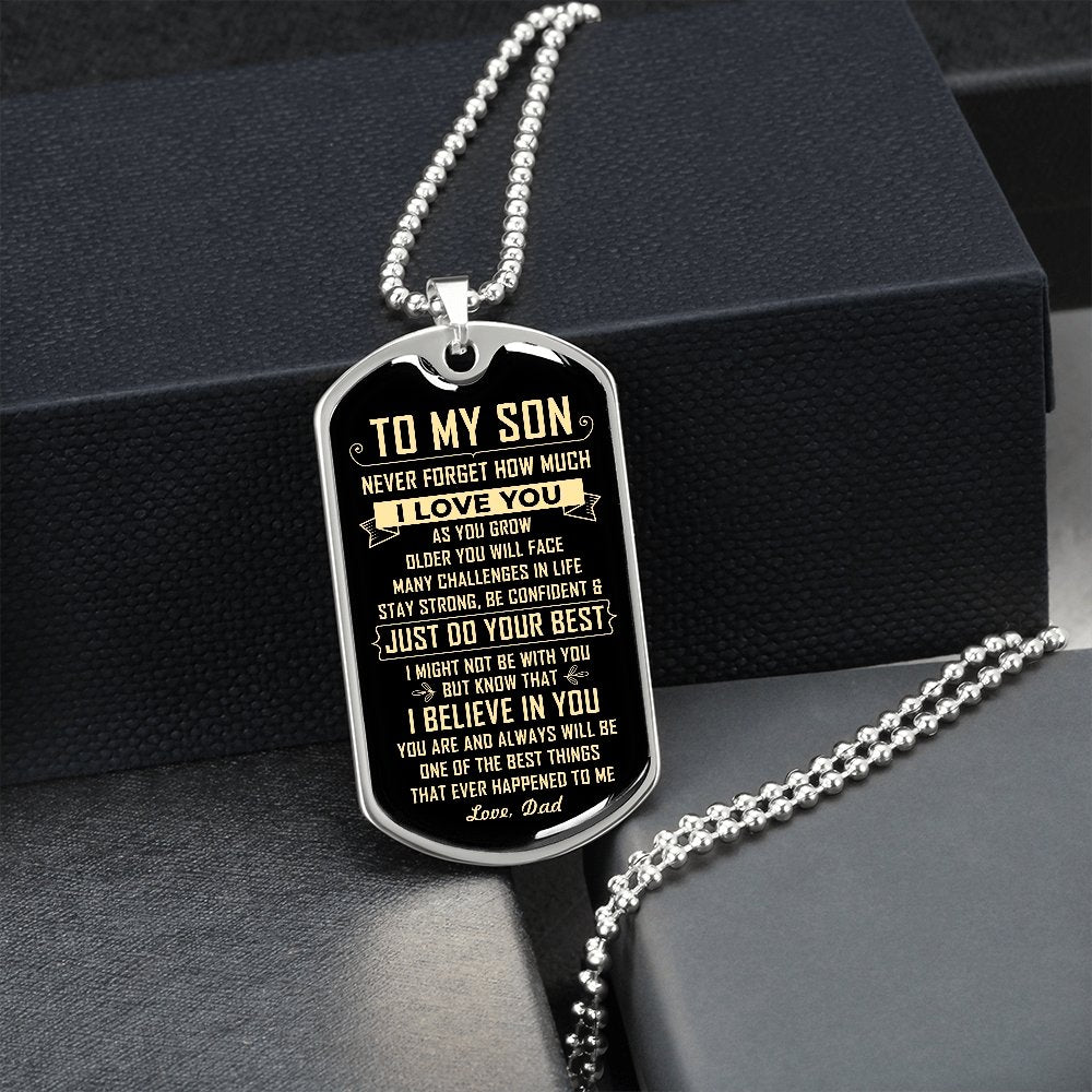 To My Son | Just Do Your Best | Jewelry | A1014T, A1014TG, G007T, G007TG, lx-G007, PROD-1946239, PT-133, TNM-1, USER-43062 | TageUnlimited