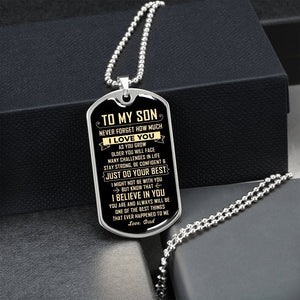 To My Son | Just Do Your Best | Jewelry | A1014T, A1014TG, G007T, G007TG, lx-G007, PROD-1946239, PT-133, TNM-1, USER-43062 | TageUnlimited